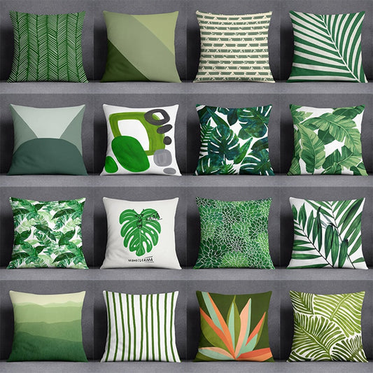 Green Leaf Pillows